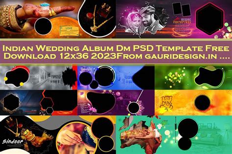 Indian Wedding Album Dm PSD Template Free Download 12x36 2023 - Gauri Design