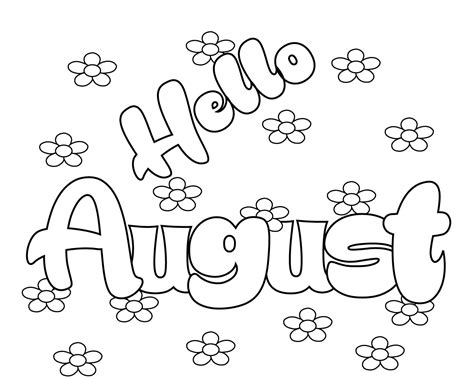 Top 15 August Coloring Pages Preschoolers Free Very Unique