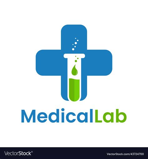 Medical laboratory logo Royalty Free Vector Image