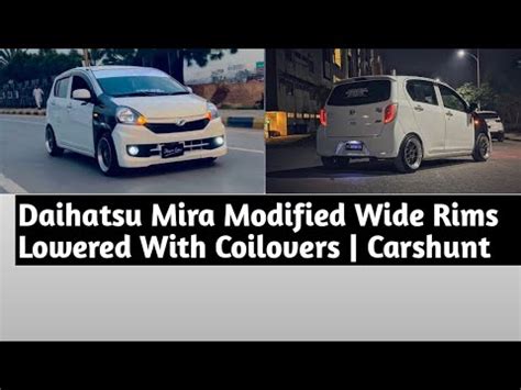 Daihatsu Mira Modified Lowered with Coilovers | Wider Rims | Carshunt - YouTube