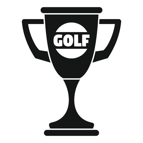 Golf gold cup icon, simple style 14577564 Vector Art at Vecteezy