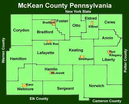 McKean County Pennsylvania Map