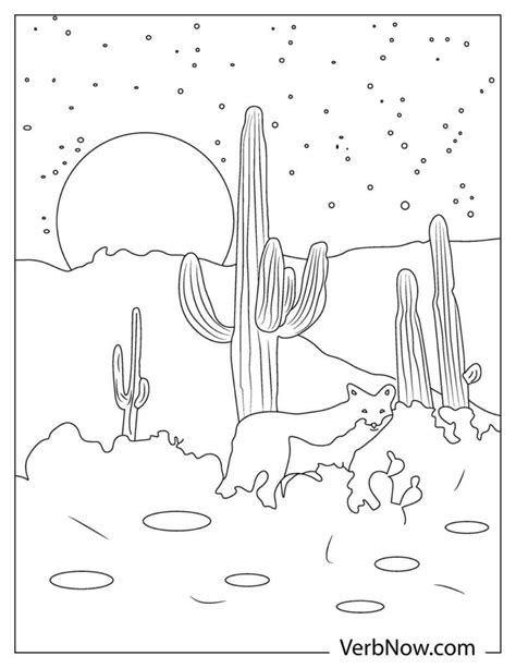 Free DESERT LANDSCAPE Coloring Pages & Book for Download (Printable PDF) - VerbNow