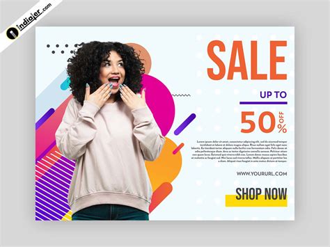 Fashion Sale 50% off Digital Marketing Ads Banner Free PSD Template - Indiater