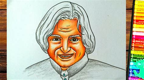 Apj abdul kalam portrait drawing with pastel color - YouTube