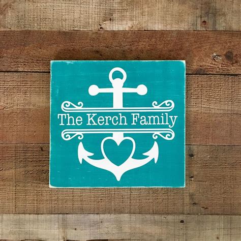 Coastal Beach Anchor Personalized Wood Sign/custom Beach - Etsy | Beach wedding signs ...