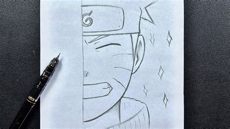 Easy anime drawing | how to draw naruto half face easy step-by-step ...