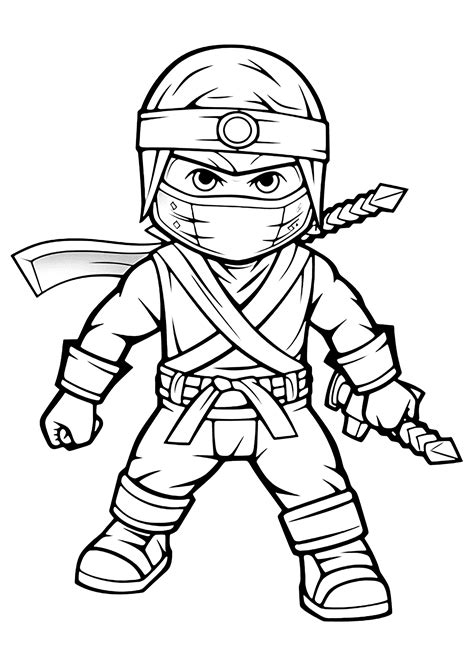 Samurai Ready to attack - Ninjago Coloring Pages for Kids