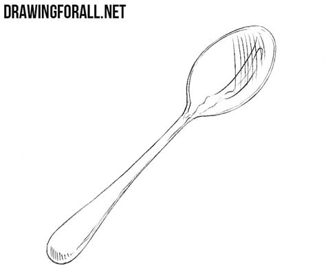 How to Draw a Spoon | Drawingforall.net | Drawings, How to draw a, Drawing lessons