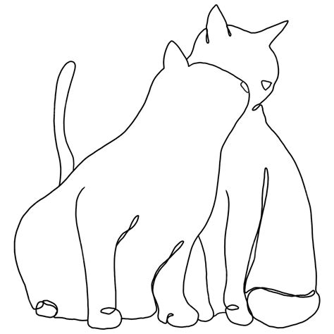 Minimalist Line Art White Transparent Cat Style Abstr - vrogue.co