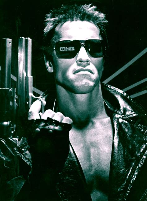 The Terminator - Model T-800 «CSM 101» Arnold Schwarzenegger (Black and ...