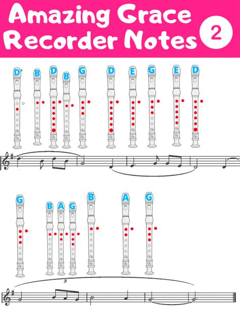 Amazing Grace Recorder Notes Recorder Notes