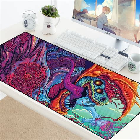 Gaming Mouse Pad CSGO Mouse pads XXL Large Locking Edge Rubber Anti-slip Hyper Beast Mousepad ...