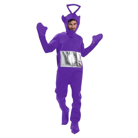 Tinky Winky Costume Purple Teletubby Halloween Cosplay Suit for Adults