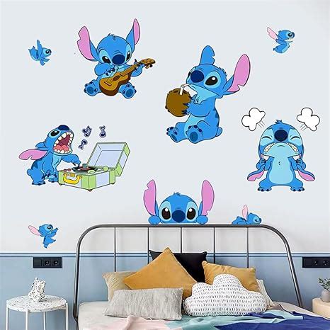 Amazon.com: AOLIGL Lilo and Stitch Wall Stickers Disney Cartoon Wall ...