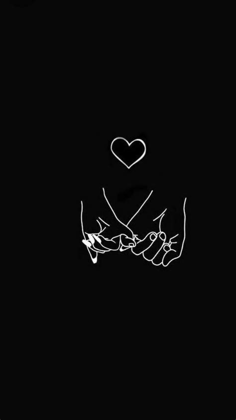 Aesthetic Love Holding Hands In Black Wallpaper Download | MobCup