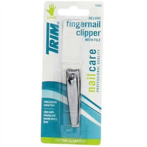 Trim Deluxe Fingernail Clippers with File (Packaging may vary), 1 - Kroger