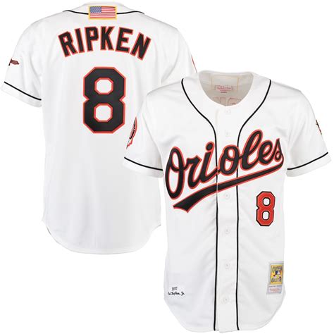 Men's Baltimore Orioles Cal Ripken Mitchell & Ness White Home Authentic ...