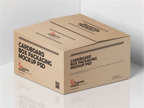 Free Cardboard Cargo Box Mockup Design For Packaging - Mockup Planet