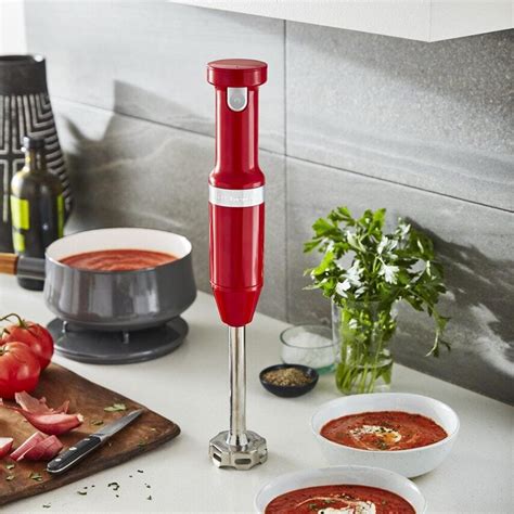 KitchenAid Cordless Variable Speed Hand Blender in Passion Red | Nebraska Furniture Mart