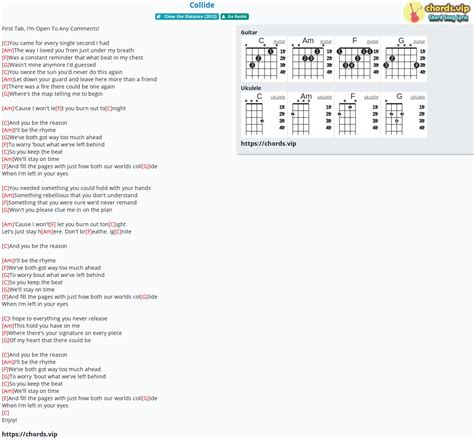 Chord: Collide - Go Radio - tab, song lyric, sheet, guitar, ukulele ...