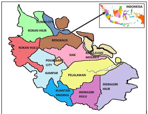 Map of the study areas in Riau Province. | Download Scientific Diagram