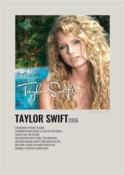 Taylor Swift Album Cover Poster