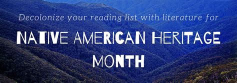 Literature in Celebration of Native American Heritage Month - UC ...