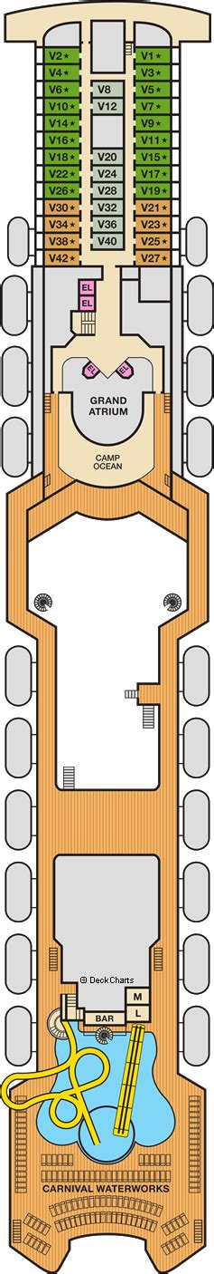 Carnival Sensation Deck Plans: Ship Layout, Staterooms & Map - Cruise ...