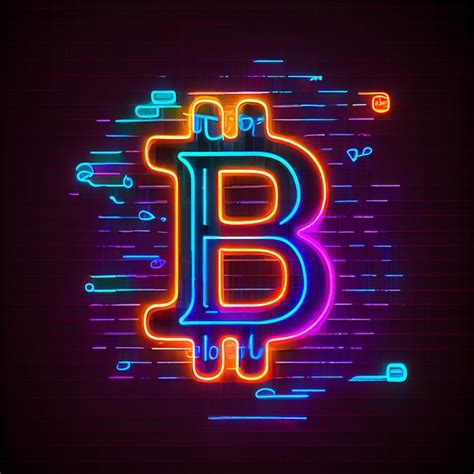 Premium Photo | Bitcoin logo neon sign bitcoin symbol with neon lights ...