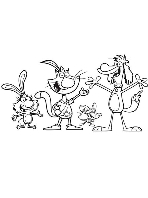 Nature Cat coloring pages