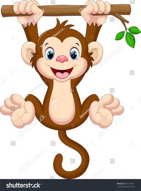 Cute baby monkey hanging on tree Cute Babies, Cartoon Clip Art, Cute Cartoon, Photos Singe ...