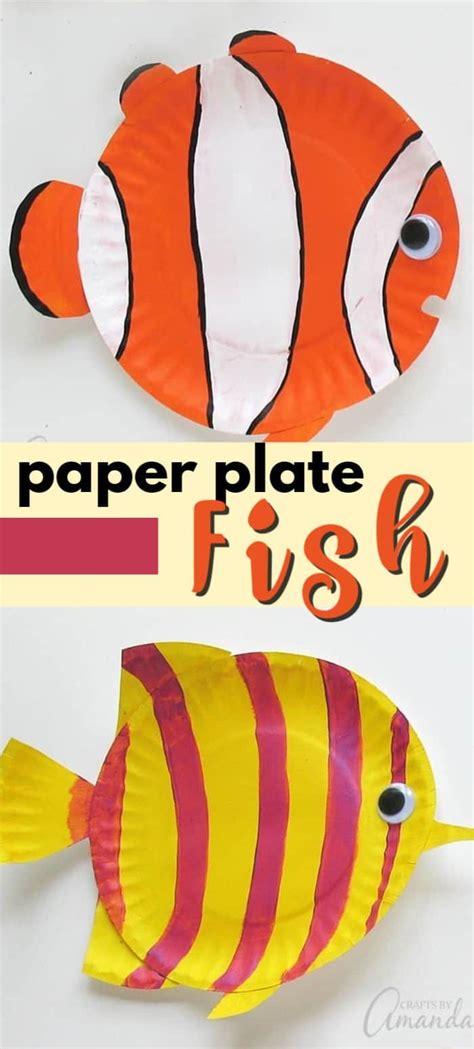 These paper plate tropical fish have bright, cheery and vibrant colors. There's no doubt tha ...