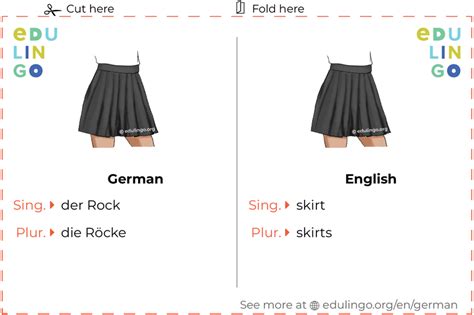 Skirt in German • Writing and pronunciation (with pictures)