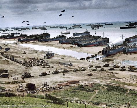 D-Day Normandy Beach Operation Overlord Landing Site During World War ...