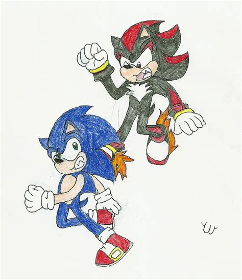 Sonic vs. Shadow by Buckadog on DeviantArt