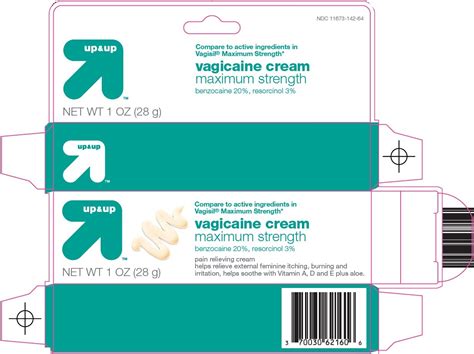 Up and up vagicaine (Target Corporation) BENZOCAINE 20g in 100g ...