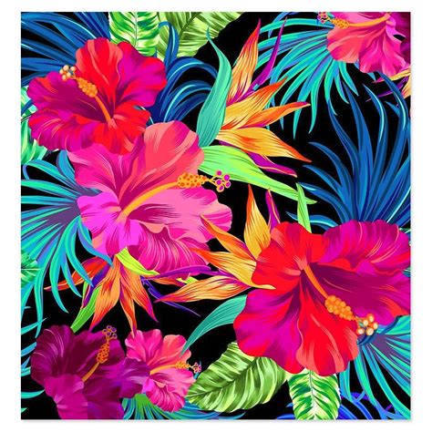 Floral | Tropical art, Flower painting, Tropical painting