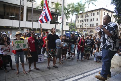 Dozens protest bill allowing diversion of Maui water - West Hawaii Today