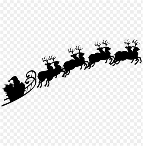 santa sleigh silhouette PNG Images | TOPpng