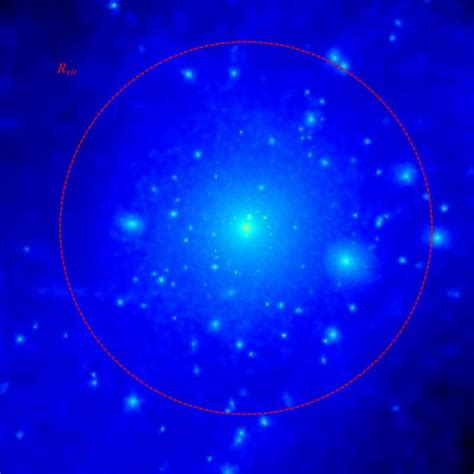 View of the dark matter halo of the central galaxy of Fig. 1. This halo ...