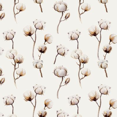 Cotton Flower Fabric, Wallpaper and Home Decor | Spoonflower