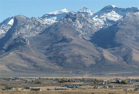 Spring Creek, NV : View of the Ruby Mountains from Spring Creek photo ...