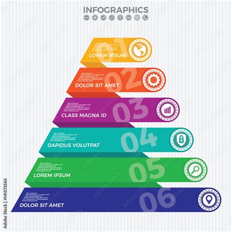 Pyramid infographic template. Infographics vector design template ...