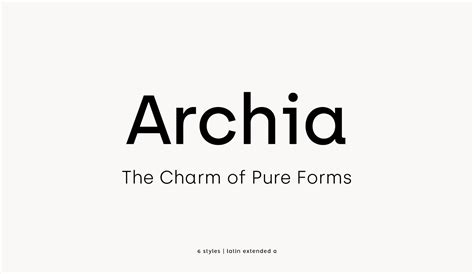 Archia Modern and Simple Font