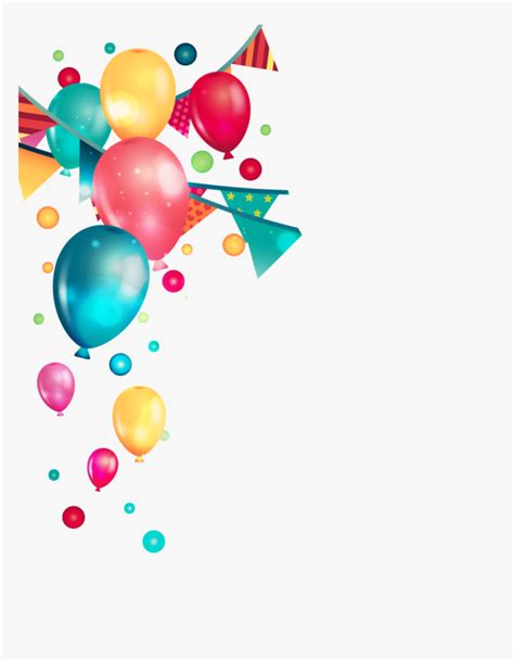 Birthday Party Balloons Vector - Transparent Background Party Balloons Png, Png Download ...