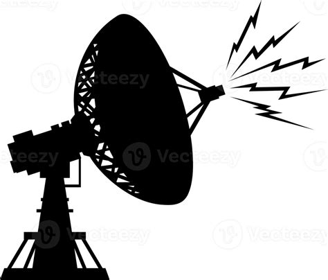 Radar Silhouette - Satellite Antenna Dish PNG Illustration 32332315 PNG