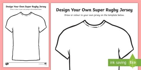 Design Your Own Super Rugby Jersey Worksheet (Teacher-Made)