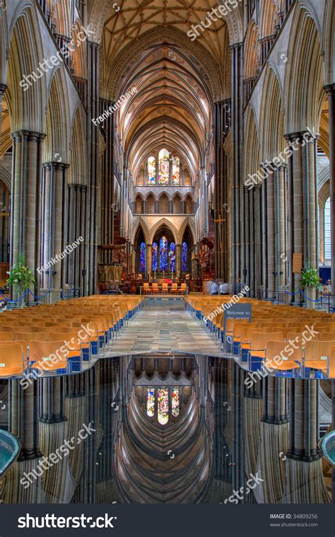 Salisbury Cathedral Stained Glass Window Stock Photo 34809256 ...