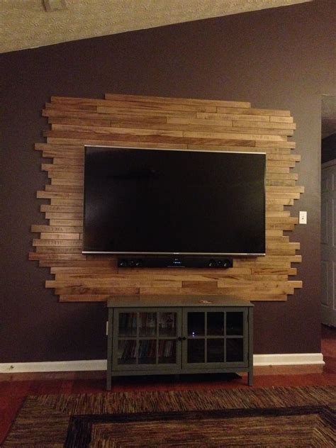 Wood TV Wall | Modern tv wall, Wall mounted tv, Tv wall decor